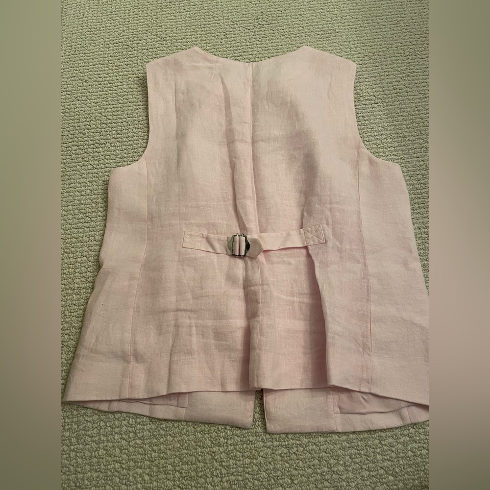 Pink linen Jcrew vest - Picture 2 of 3